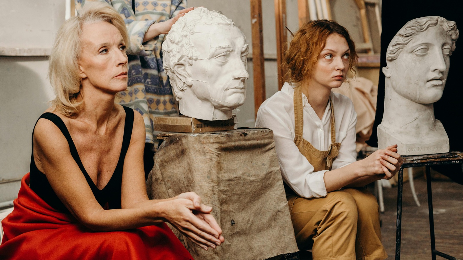 Modern wall composition with geometric wood pattern